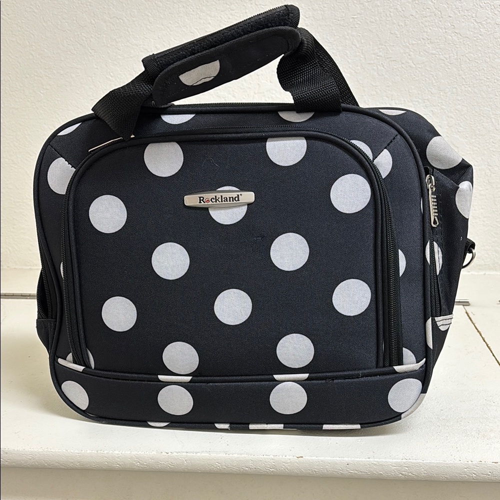 Rockland Black and White Polka Dot Shoulder Bag
